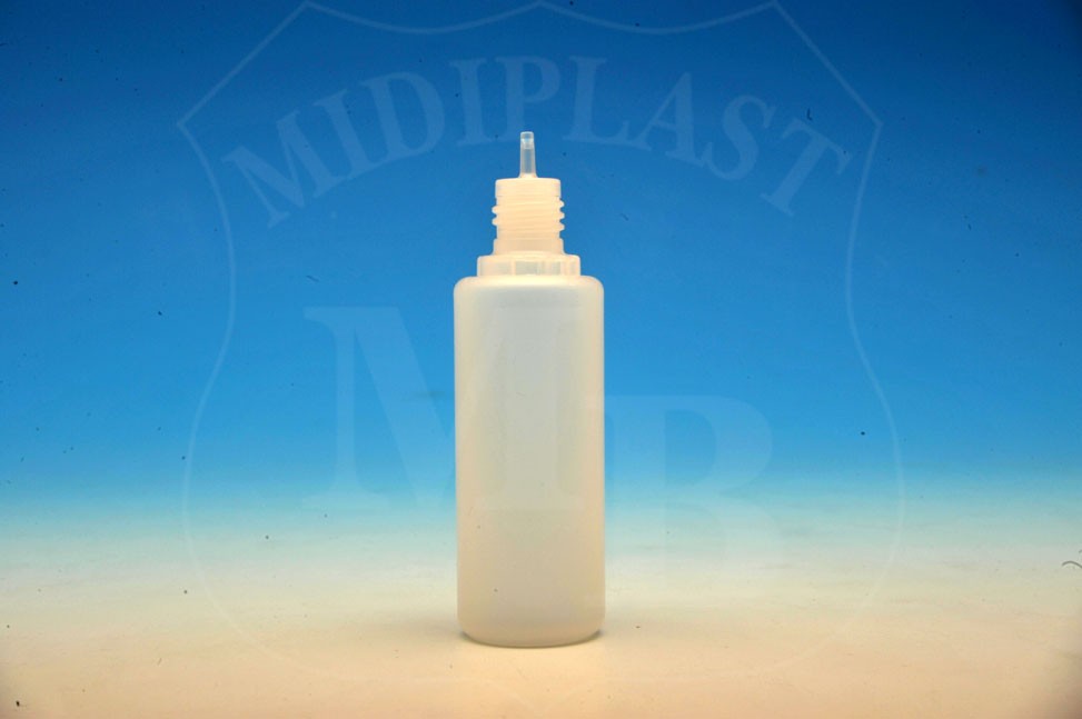 MidiPlast - MB383 - Flacone da 30 ml tondo per ricarica sigaretta elettronica<div>con beccuccio contagocce e tappo autocentrante</div>