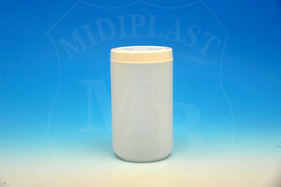 MidiPlast - MB42 - Barattolo da 1300 ml tondo bocca larga, diametro interno 88