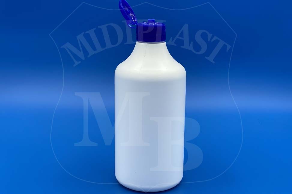 MidiPlast - MB410 - Flacone da 500 ml tondo (bocca per tappo flip top 28/410)
